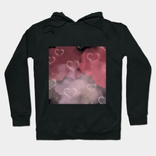 Black Pink Heart Wallpaper Hoodie